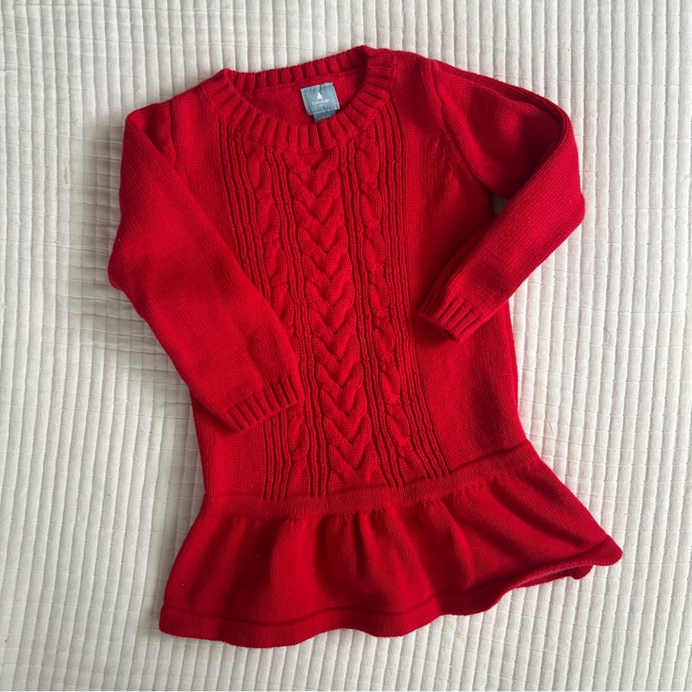 Baby Gap Red Cable Knit Kids Dress
